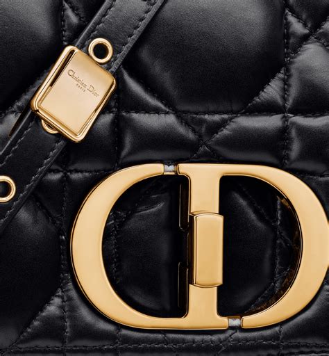 Medium Dior Caro Bag Black Macro